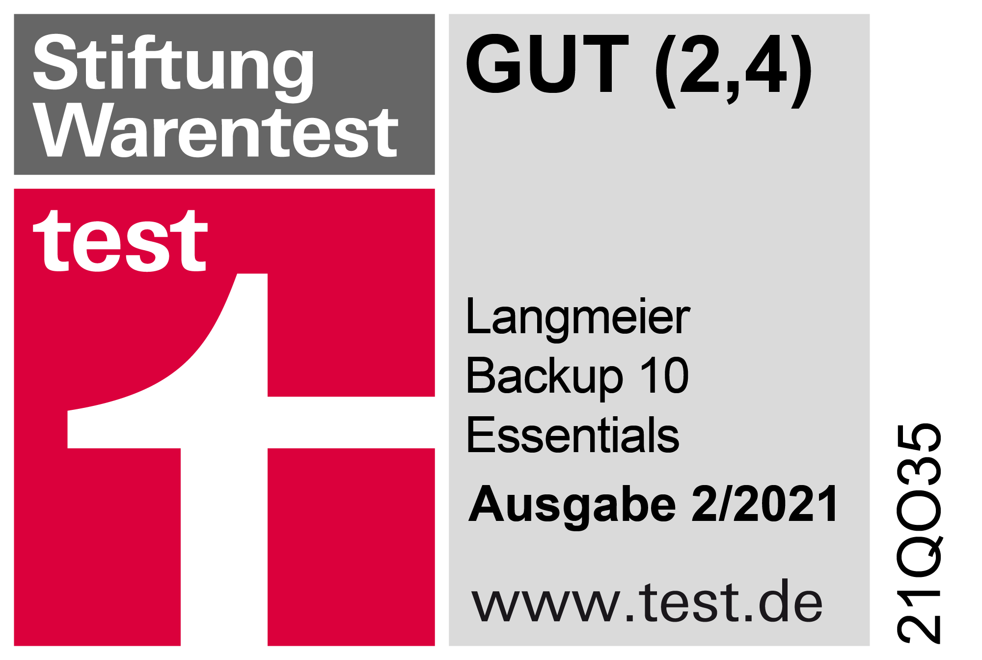 Stiftung Warentest Quality rating: good